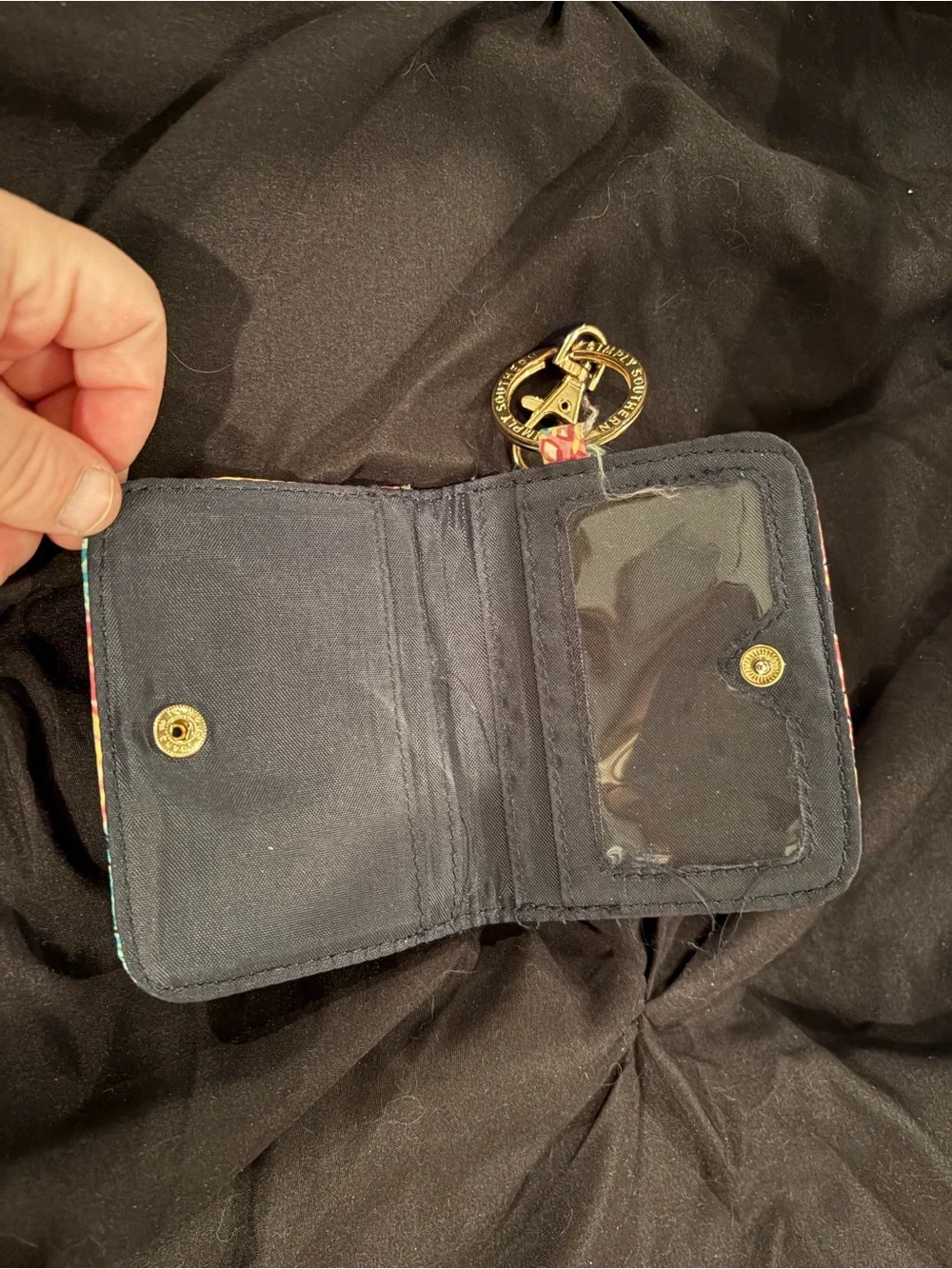 Simply Southern Pineapple Quilted Key & Card Holder - Navy, Pink & Teal